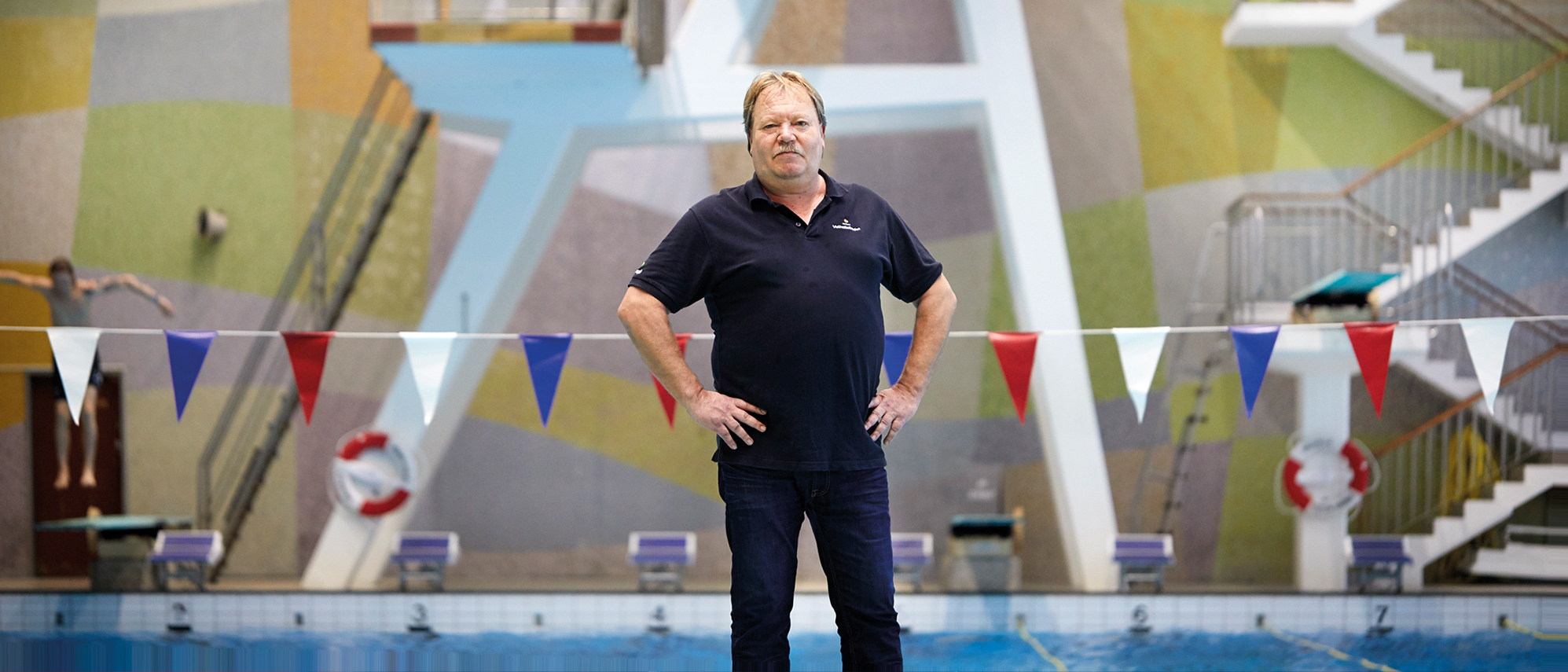 Pierre Solberg vid Valhallabadet i Göteborg